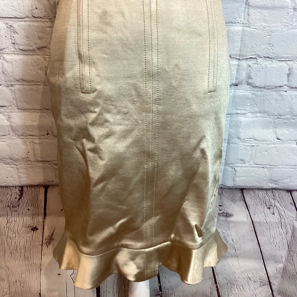 STELLA MCCARTNEY STRAPLESS KNEE LENGTH DRESS CHAMPAGNE NWT SZ MED - Picture 5 of 14